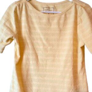 Charter Club Tee M Yellow Short Sleeves Cotton